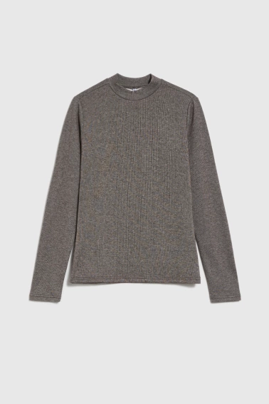 Bluzka z golfem brązowa