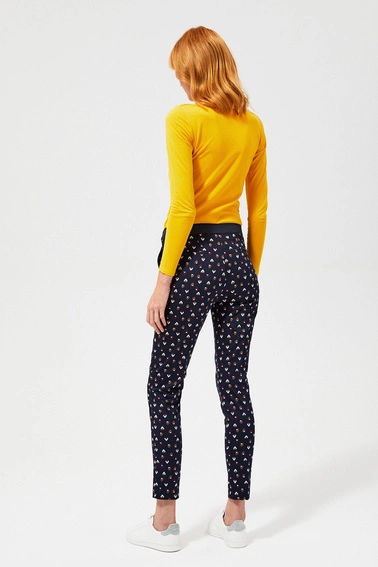 Spodnie z nadrukiem granatowe