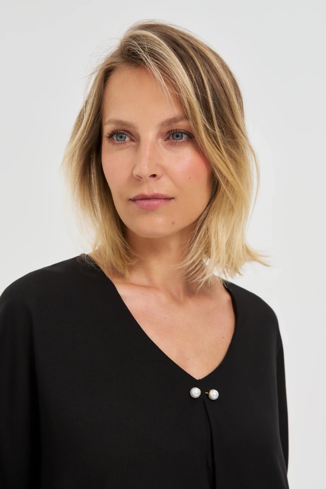 Wiskozowa koszula czarna