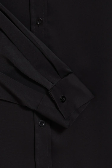 Gładka koszula czarna