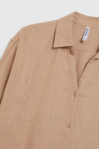 Lniana koszula beżowa