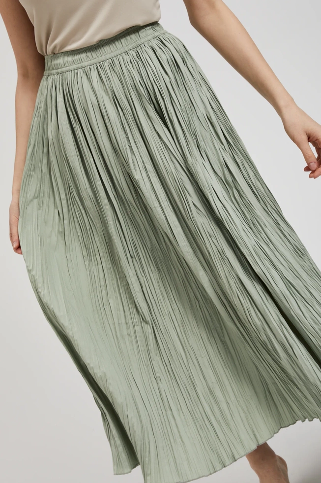 Spódnica midi oliwkowa