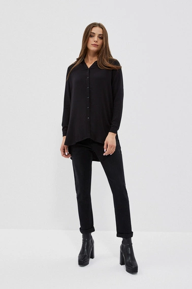 Gładka koszula zapinana na guziki 