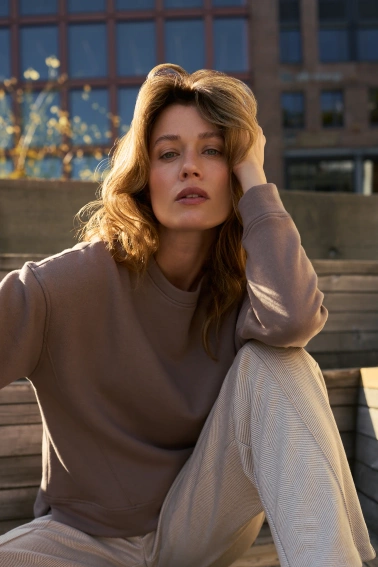 Bluza oversize beżowa