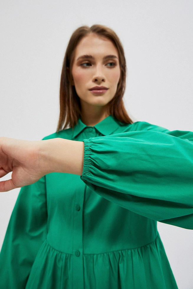 Koszulowa sukienka zielona