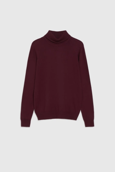 Gładki golf burgundowy