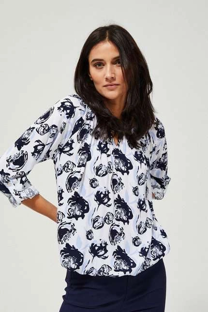 Bluzka koszulowa z ozdobnym dekoltem