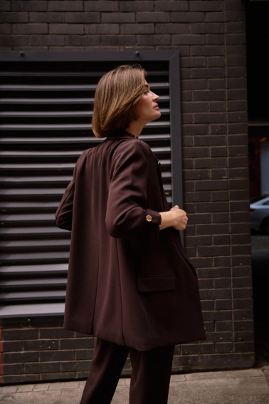 Marynarka z rękawami 3/4 brązowa