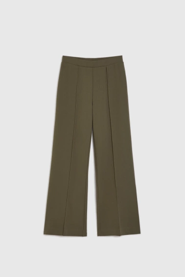 Gładkie spodnie oliwkowe