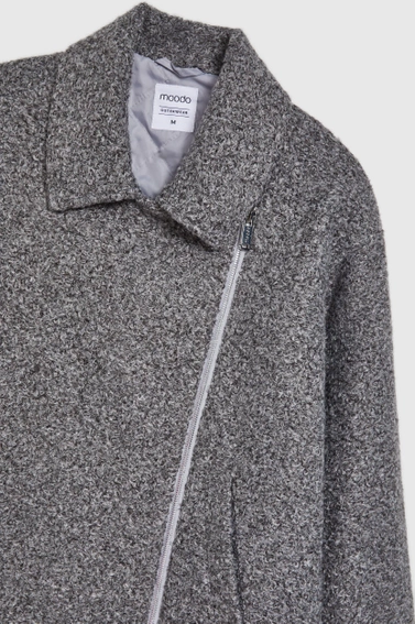 Kurtka zapinana na zamek szara