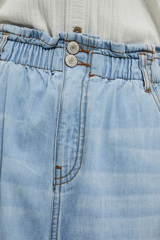 Jeansy paper bag błękitne