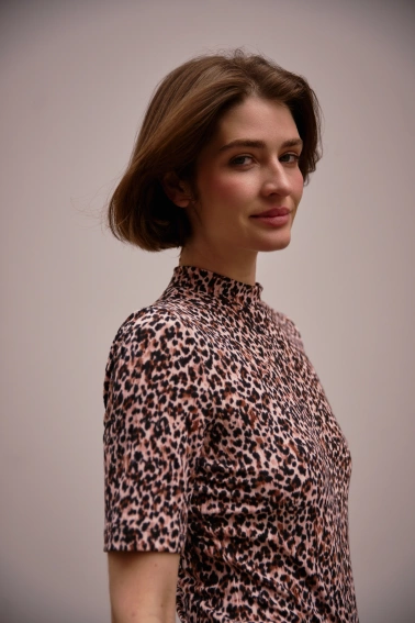 Bluzka w panterkę czarna 