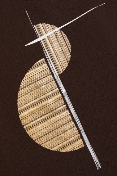 T-shirt bawełniany brązowy