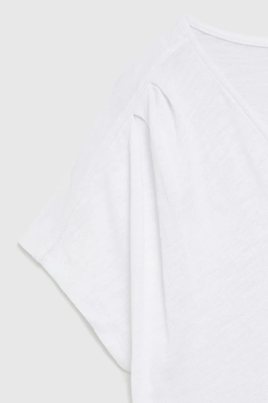 Bluzka z krótkimi rękawami biała