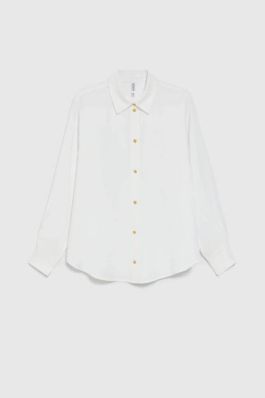 Koszula ze złotymi guzikami ecru