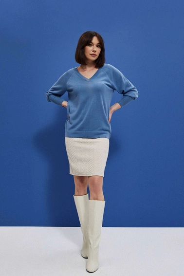 Sweter ze ściągaczem z tyłu