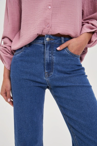 Jeansy z prostą nogawką niebieskie