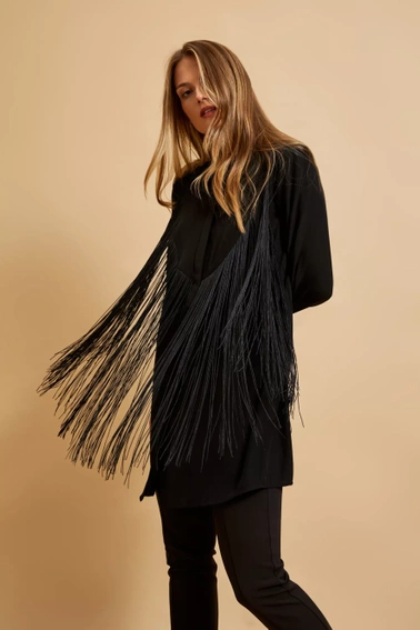Koszula oversize z frędzlami