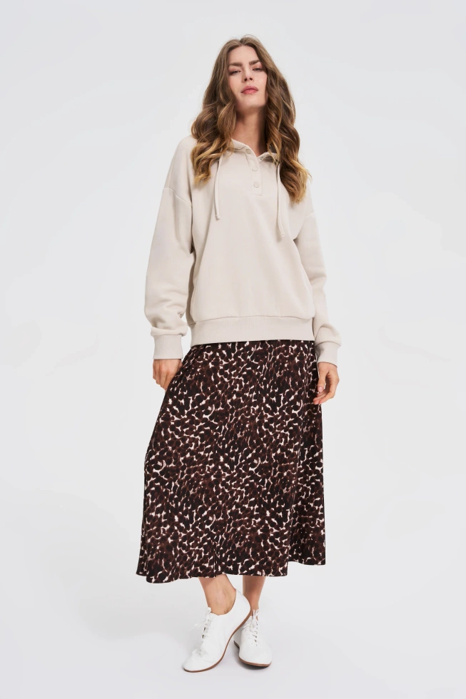 Bluza z kapturem beżowa