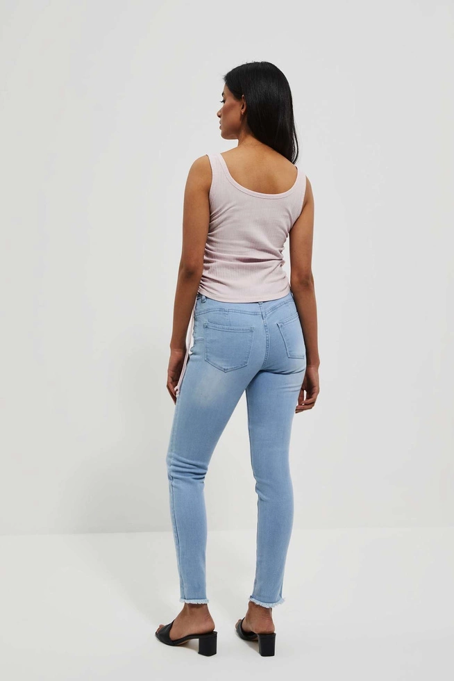 Jeansy push up błękitne