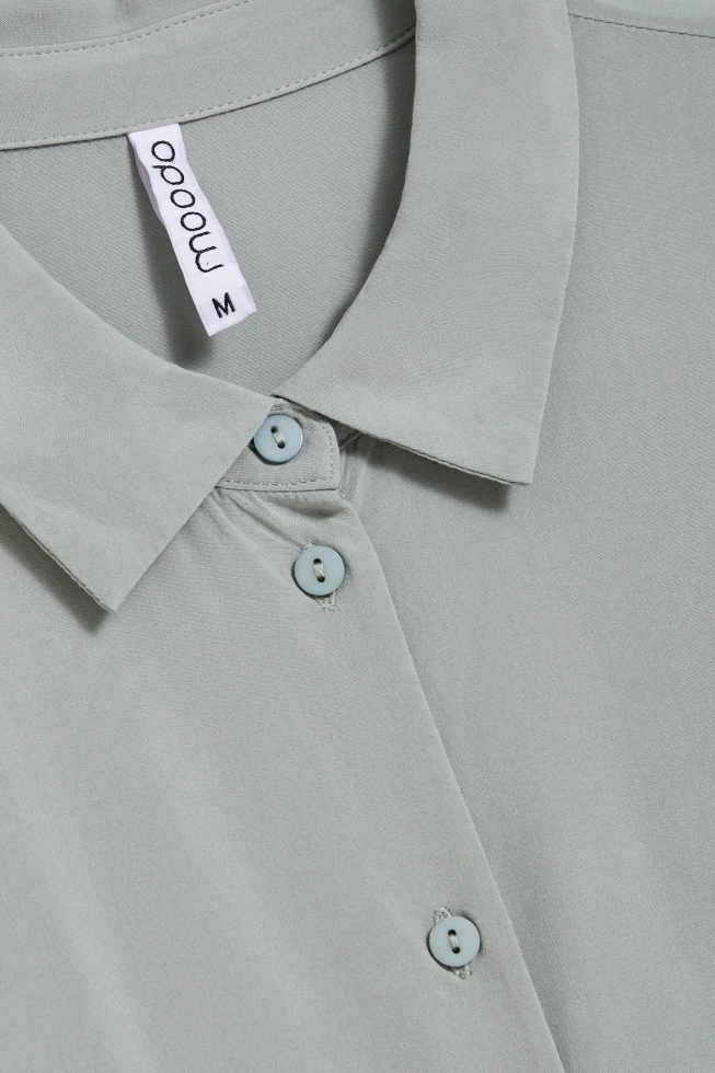 Koszula z wiązaniem oliwkowa