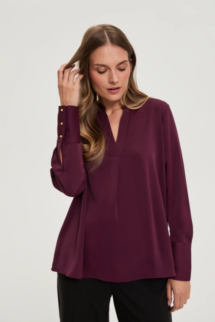 Elegancka koszula burgundowa