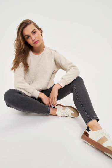 Jeansy rurki grafitowe