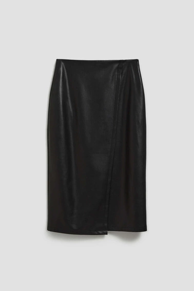 Spódnica midi z imitacji skóry