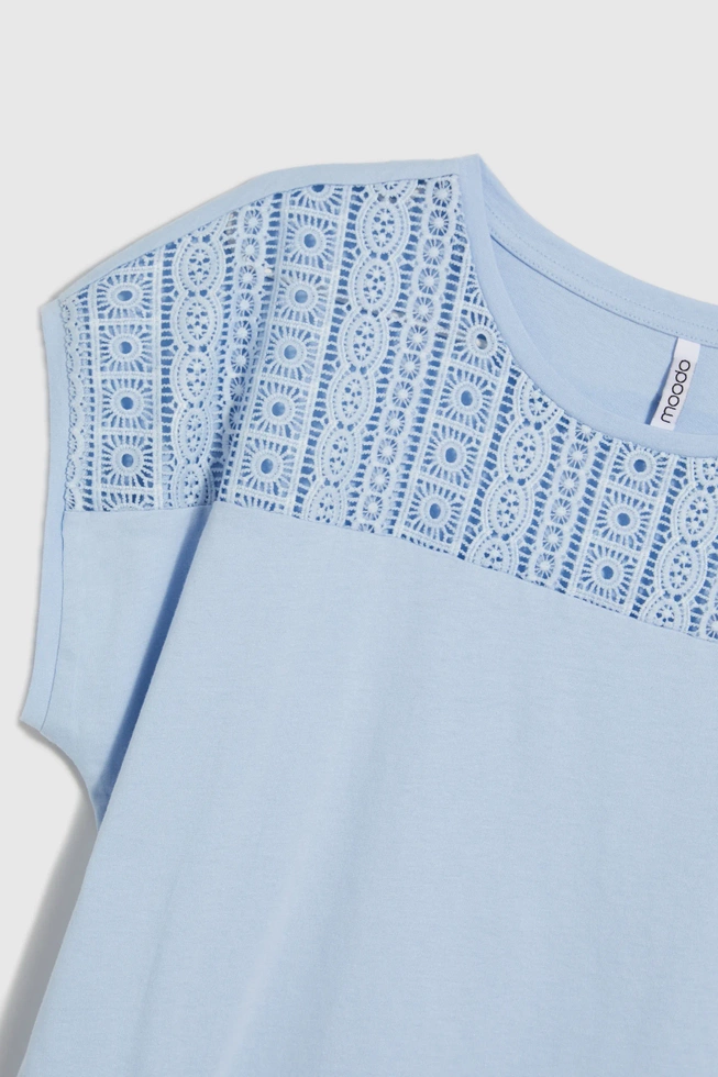 Bawełniana bluzka błękitna