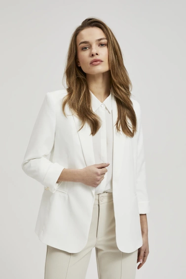 Marynarka z rękawami 3/4 biała