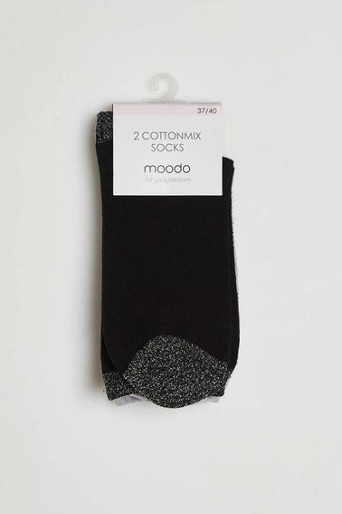 2 pack skarpet z metaliczną nitką