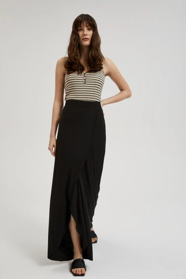 Spodnie czarne z szerokimi nogawkami