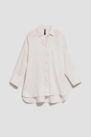 Lniana koszula biała