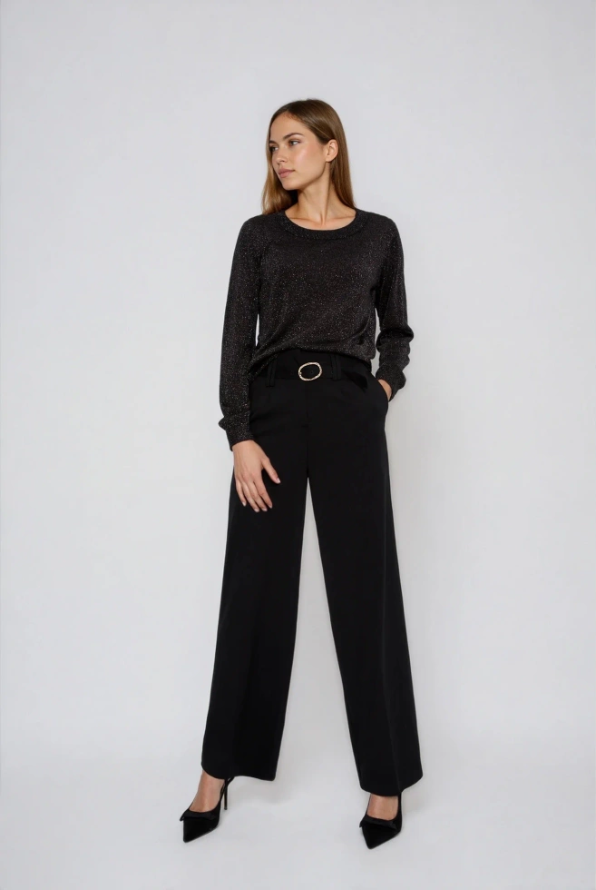 Sweter z wiskozy czarny