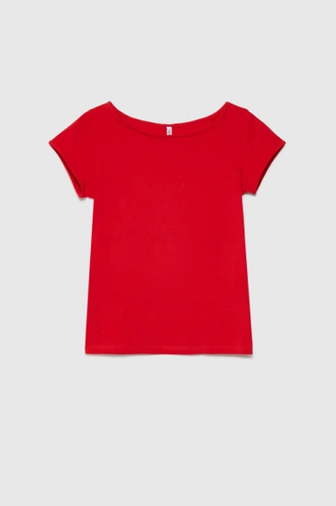 Dopasowany t-shirt czerwony