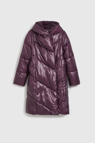 Kurtka z pikowaniem fioletowa