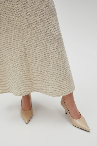 Sukienka w paski beżowa 