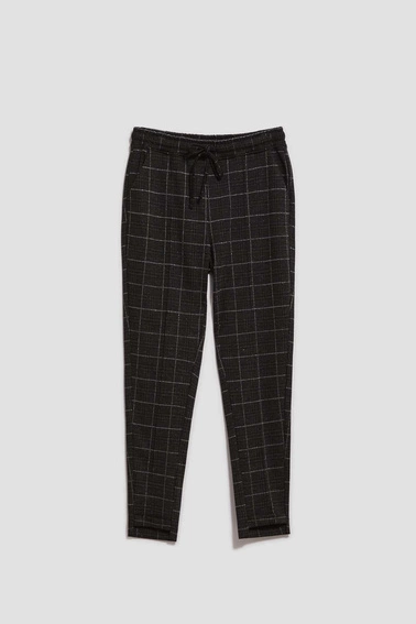 Spodnie w kratę czarne