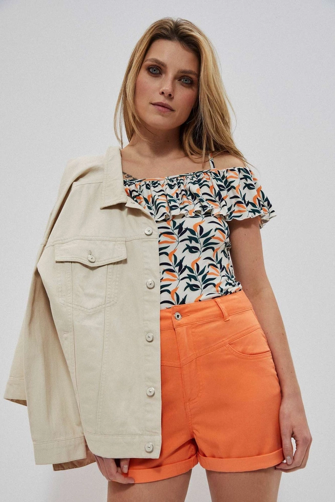 Bluzka na ramiączkach z falbaną