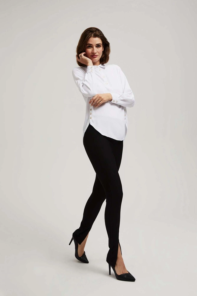 Legginsy z rozcięciem z przodu nogawek