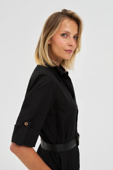 Szmizjerka midi czarna