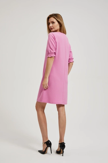 Sukienka z krótkimi rękawami różowa