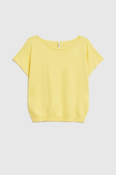 Cienki sweter żółty