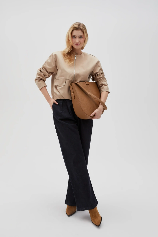 Torebka średniej wielkości brązowa