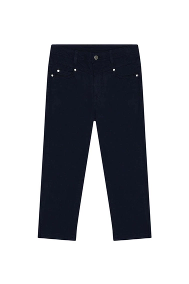 Spodnie rybaczki lyocell granatowe