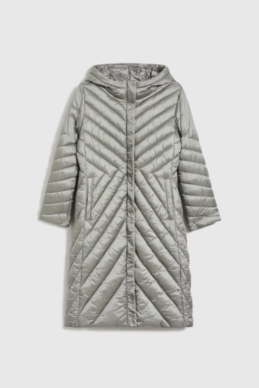 Długa kurtka oliwkowa