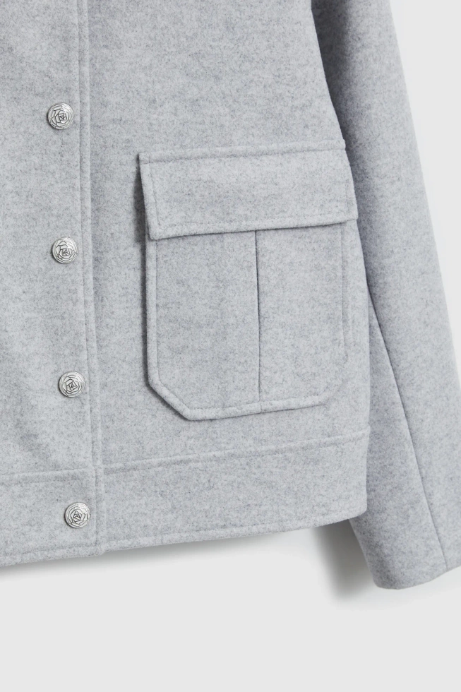 Krótka kurtka szara