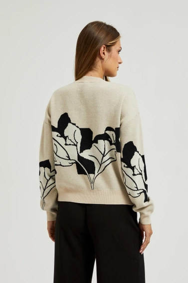 Sweter zapinany na guziki beżowy