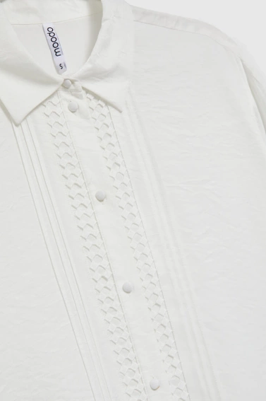 Elegancka wiskozowa koszula biała
