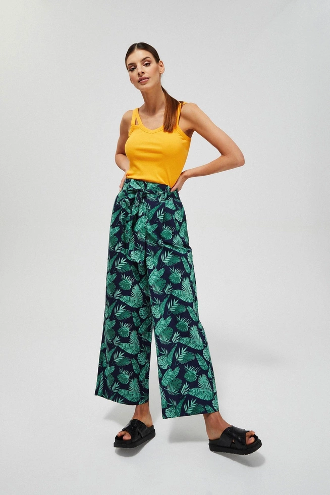 Prążkowany top z bawełny organicznej